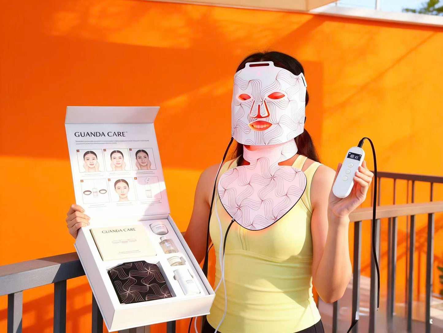GUANDA CARE LED Face & Neck Mask – 6 Beauty Modes