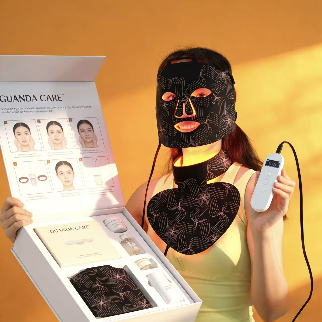GUANDA CARE LED Face & Neck Mask – 6 Beauty Modes