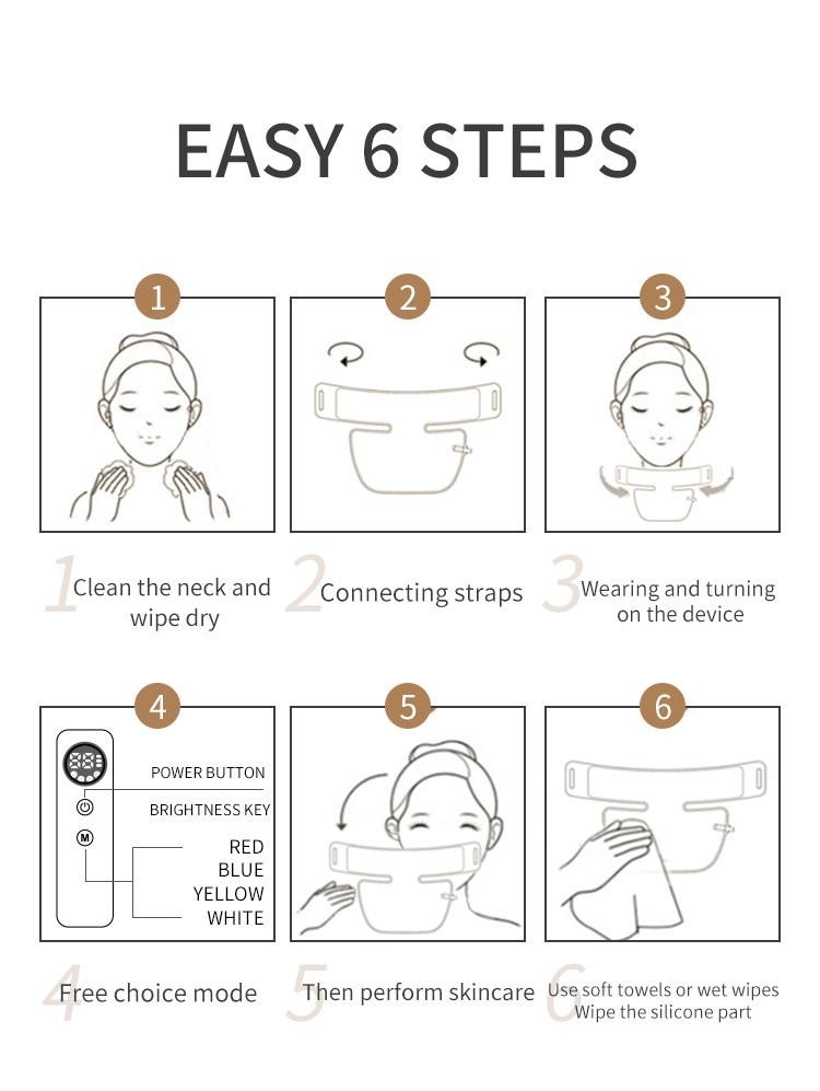 GUANDA CARE 4 Light Modes  LED Neck Beauty Device